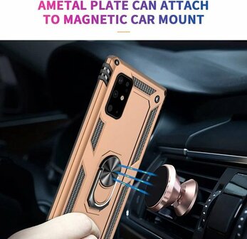 Samsung S20 Plus - Armor met Kickstand Ring - Goud