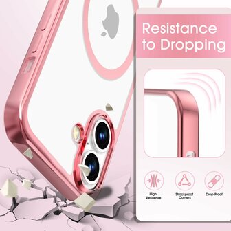 iPhone 16 - MagSafe TPU met Koord - Roze