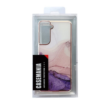Samsung S24 - Marmer Back Cover - Paars