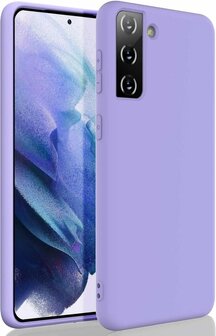 Samsung S21 - Siliconen Back Cover - Paars