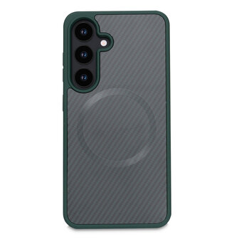 Samsung S25 - Groen - Carbon MagSafe Back Cover
