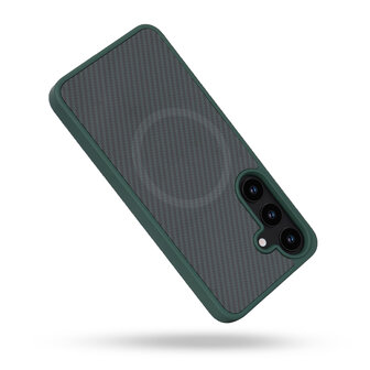 Samsung S25 - Groen - Carbon MagSafe Back Cover