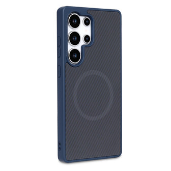 Samsung S25 Ultra - Blauw - Carbon MagSafe Back Cover