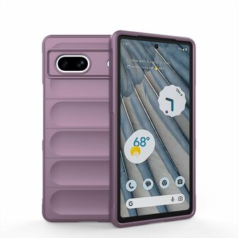 Pixel 7A Paars - Schok Bestendig - Siliconen Back Cover