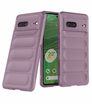 Pixel 7A Paars - Schok Bestendig - Siliconen Back Cover