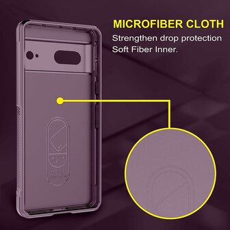 Pixel 7A Paars - Schok Bestendig - Siliconen Back Cover
