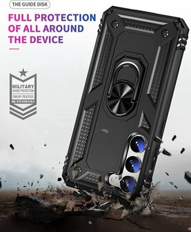 Samsung S23 Plus Zwart - Armor met Kickstand Ring