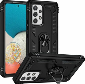 Samsung A23 Zwart - Armor met Kickstand Ring