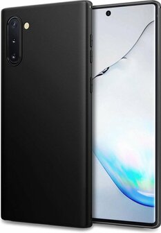 Samsung Note 10 - Siliconen Back Cover - Zwart