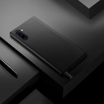 Samsung Note 10 - Siliconen Back Cover - Zwart