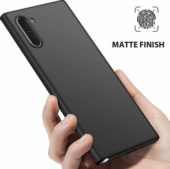 Samsung Note 10 - Siliconen Back Cover - Zwart