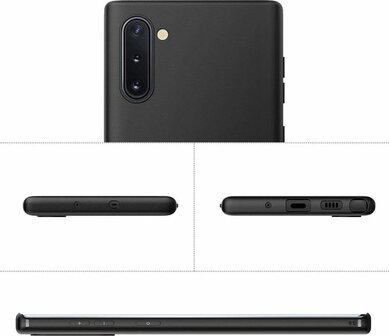 Samsung Note 10 - Siliconen Back Cover - Zwart