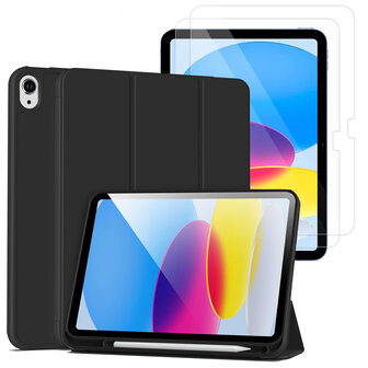 iPad 2025 &amp;amp; 2022 (11/10 Gen) - Zwart - Smart Cover &amp;amp; Glas
