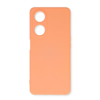 Oppo A58 4G Zalm - Siliconen Back Cover - Roze