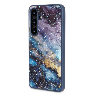 Samsung S23 - Diamant Marmer Glitter - Blauw