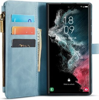 Samsung S23 Ultra Aqua Blue - Book Case met Rits