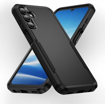 Samsung A15 Zwart - Heavy Duty Armor Back Cover