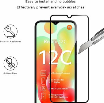 Redmi A3 - Back Cover &amp;amp; 2x Glas - Zwart