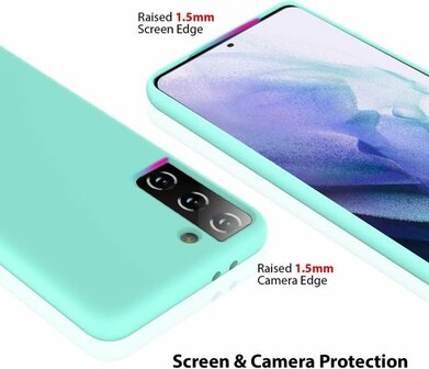 Samsung S21 - Siliconen Back Cover - Turquoise