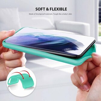 Samsung S21 - Siliconen Back Cover - Turquoise