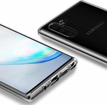 Samsung Note 10 - Siliconen Back Cover - Transparant