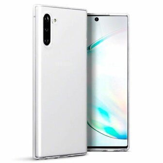 Samsung Note 10 - Siliconen Back Cover - Transparant