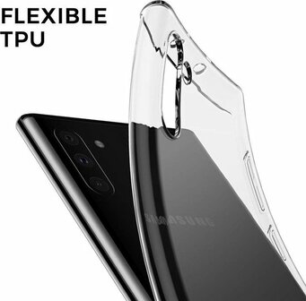 Samsung Note 10 - Siliconen Back Cover - Transparant
