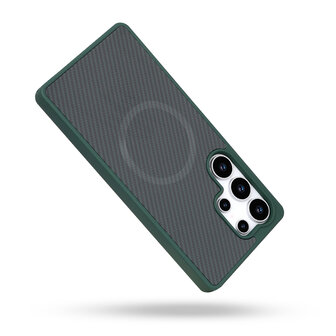 Samsung S24 Ultra - Groen - Carbon MagSafe Back Cover