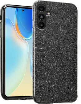 Samsung A25 - Glitter Back Cover - Zwart