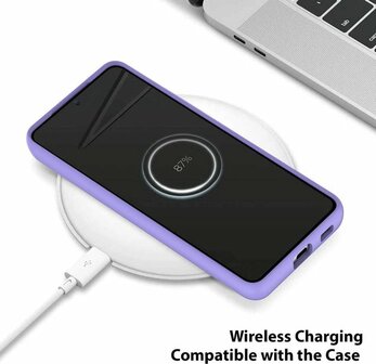 Samsung S21 Plus - Siliconen Back Cover - Paars