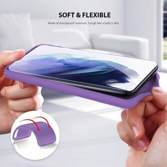 Samsung S21 Plus - Siliconen Back Cover - Paars