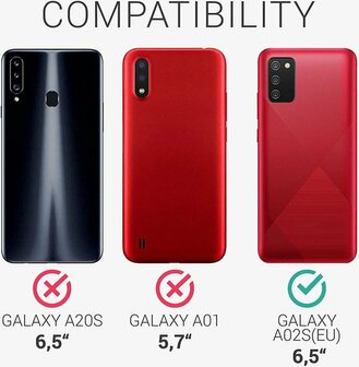 A02S - Back Cover &amp;amp; 2X Glas - Paars