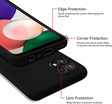 Samsung A22 5G - Siliconen Back Cover - Zwart