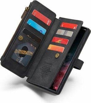 Samsung S22 Ultra Charcoal Gray - Book Case met Rits