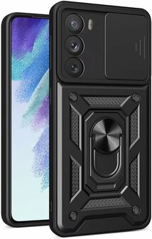 Oppo Reno 13 - Zwart &amp;amp; 2x Glas - Armor met Kickstand