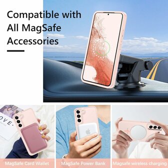 Samsung S22 Plus - Matte MagSafe Armor - Roze