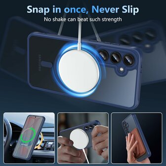 Samsung S24 FE - Blauw - Matte Armor - Geschikt voor MagSafe