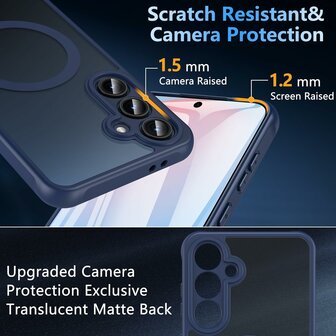 Samsung S24 FE - Blauw - Matte Armor - Geschikt voor MagSafe