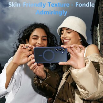 Samsung S24 FE - Blauw - Matte Armor - Geschikt voor MagSafe