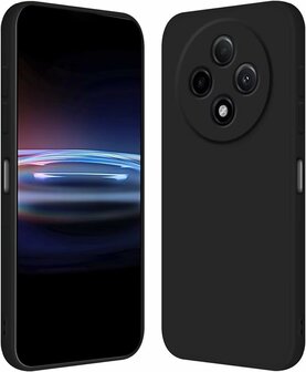 Reno 12 F - Siliconen Back Cover - Zwart