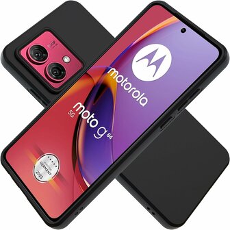 Moto G84 - Siliconen Back Cover - Zwart