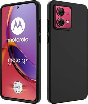 Moto G84 - Siliconen Back Cover - Zwart
