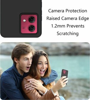 Moto G84 - Siliconen Back Cover - Zwart