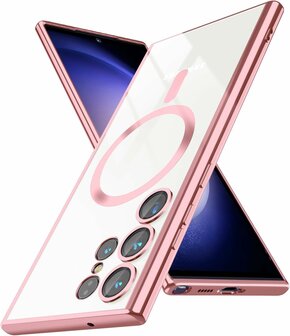 Samsung S24 Ultra Roze - TPU Back Cover - Geschikt voor Magsafe