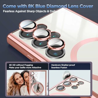 Samsung S24 Ultra Roze - TPU Back Cover - Geschikt voor Magsafe