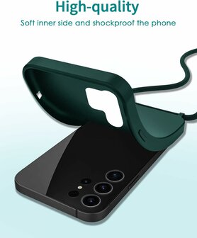 Samsung S24 Ultra - Groen - TPU Back Cover met Koord