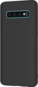 Samsung S10 - Siliconen Back Cover - Zwart