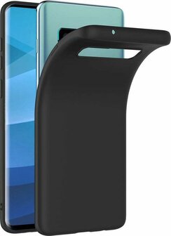 Samsung S10 - Siliconen Back Cover - Zwart