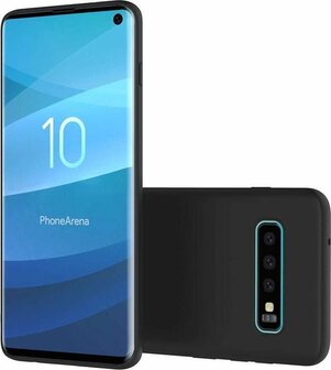 Samsung S10 - Siliconen Back Cover - Zwart