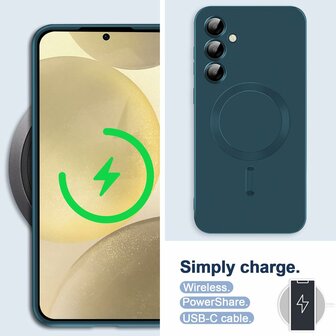 Samsung S24 Plus - Donker Blauw - MagSafe Matte TPU